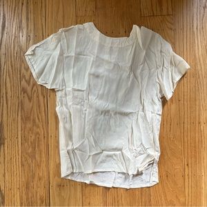 Smiley vintage silk crewneck blouse tee